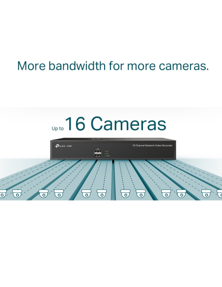 TP-Link VIGI NVR1016H Grabador de Video en Red (NVR) Negro