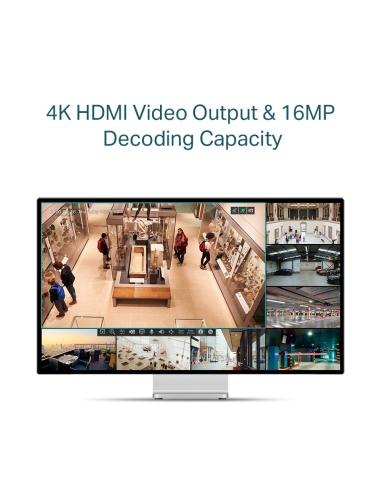 TP-Link VIGI NVR1104H-4P Videograbador NVR 4 Canales PoE Blanco