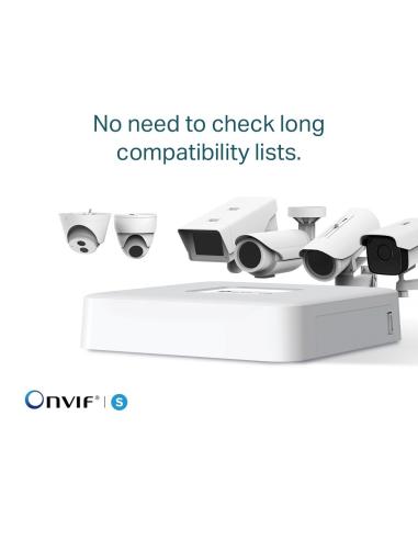 TP-Link VIGI NVR1104H-4P Videograbador NVR 4 Canales PoE Blanco