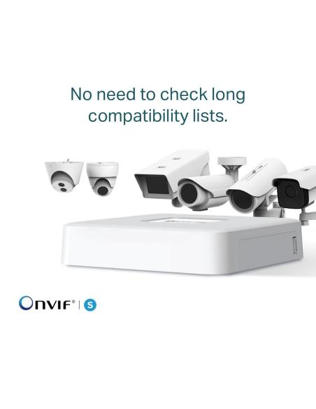 TP-Link VIGI NVR1104H-4P Videograbador NVR 4 Canales PoE Blanco