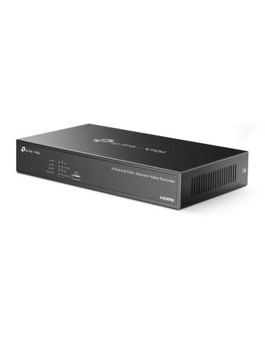 TP-Link VIGI NVR1004H-4P Grabador de Video en Red (NVR) 4 canales Negro