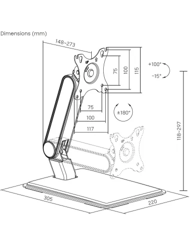 Soporte Aisens DT32TSR-373