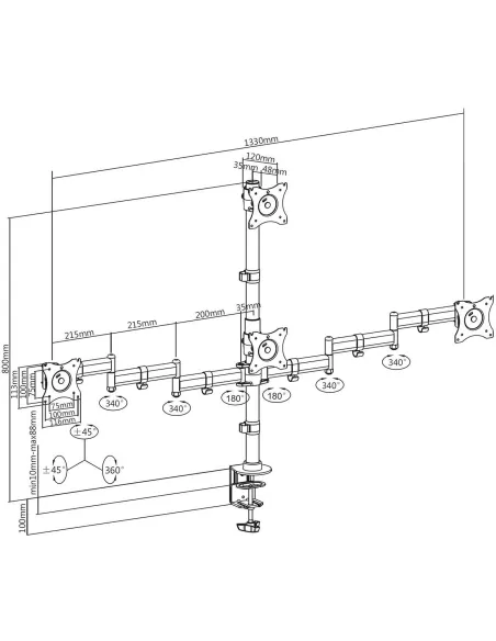 Soporte Aisens DT27TSR-379