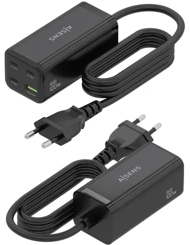 Cargador de Móvil Aisens ASCH-100W4P054-BK