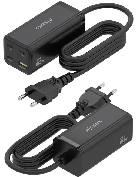 Cargador de Móvil Aisens ASCH-100W4P054-BK