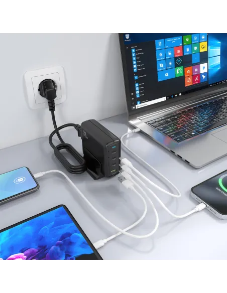 Cargador de Móvil Aisens ASCH-140W4P056-BK