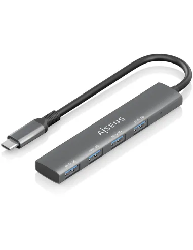 Aisens A109-0943 HUB USB-C a x4 USB-A Gris