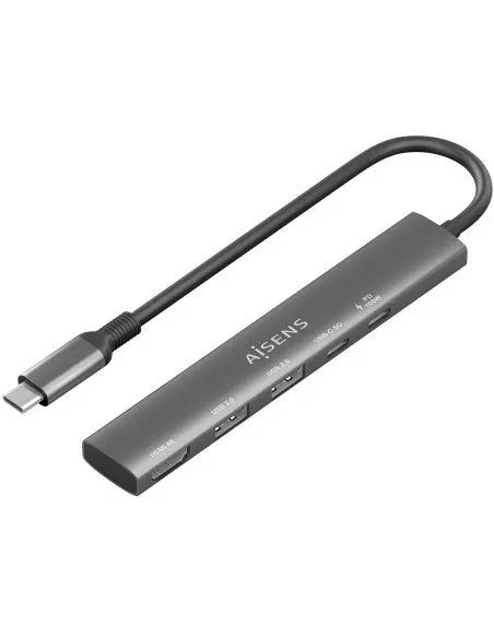 Aisens ASUC-5P022-GR Docking Station USB-C a x2USB-C/x2USB-A/HDMI Gris