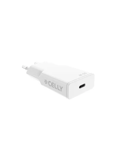 Celly SLIMTC1C25WWH Cargador USB-C 25W Blanco