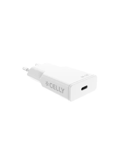 Celly SLIMTC1C25WWH Cargador USB-C 25W Blanco
