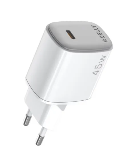 Celly UPTC1USBC45WWH Cargador USB-C 45W Blanco