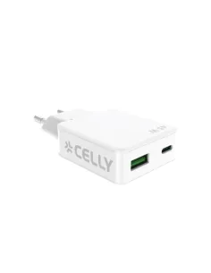 Celly SLIMTC1C1A45WWH Cargador USB-C/USB-A 45W Blanco-AATCAT0457