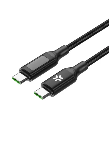 Celly USBCUSBC100WLED Cable USB-C a USB-C 2M Negro