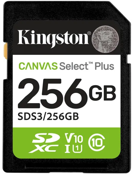 Kingston Canvas Select Plus Gen3 256GB SDXC UHS-I Clase 10