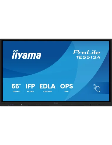 Iiyama TE6513A-B1AG Pantalla Interactiva 4K UHD Negra
