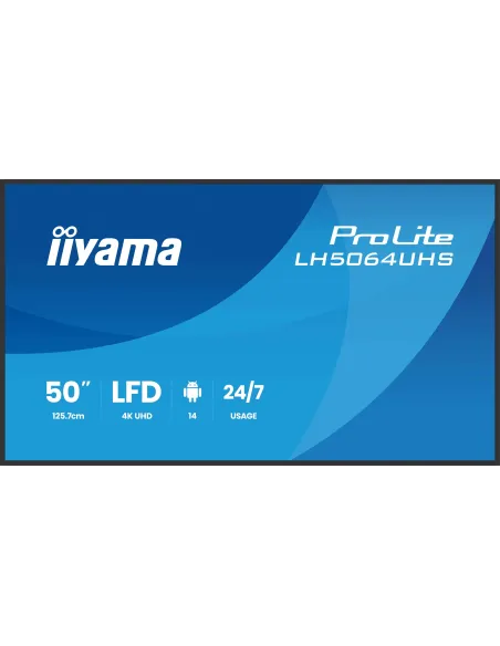 Iiyama LH5064UHS-B1AG 50" Pantalla Interactiva DLED 4K UHD Negra