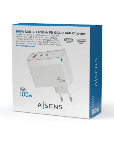 Cargador de Móvil Aisens ASCH-100W3P008-W