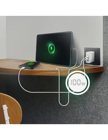 Cargador de Móvil Aisens ASCH-100W3P008-W