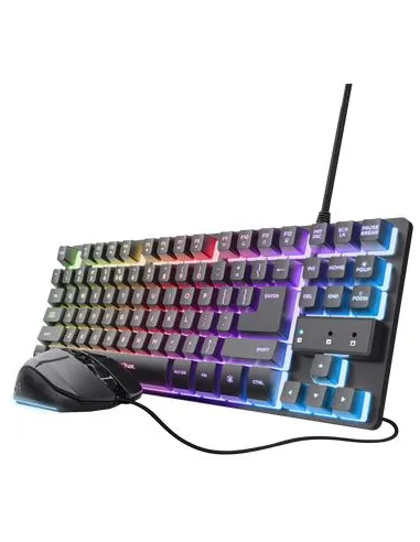 Trust GXT798 Kit de Teclado y Ratón Gaming RGB Negros