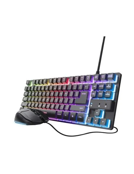 Trust GXT798 Kit de Teclado y Ratón Gaming RGB Negros
