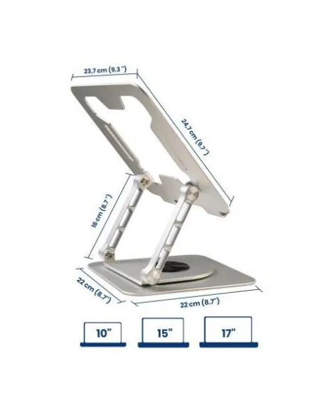 Ewent EW1267 Soporte para Portátiles Inclinable y Rotatorio 360º 10-17.3"
