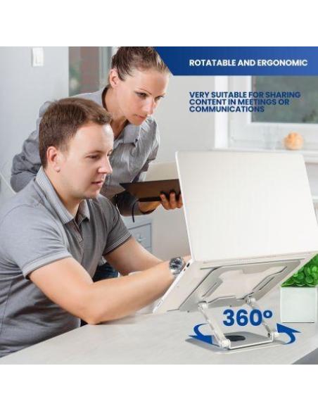 Ewent EW1267 Soporte para Portátiles Inclinable y Rotatorio 360º 10-17.3"