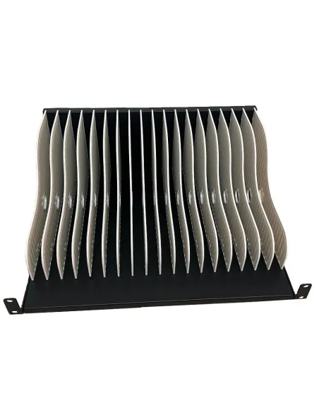 Ewent EW1720 Bandeja 18 Ranuras para Estación de carga ABS Dispositivos RACK 19 Negro