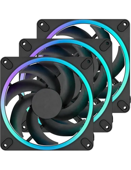 Fractal Momentum 14 RGB 3-Pack Ventiladores Suplementarios 140mm Negro
