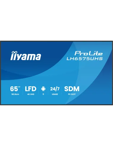 Iiyama LH6575UHS-B2AG 65" LCD Pantalla Interactiva 4K UHD Negra