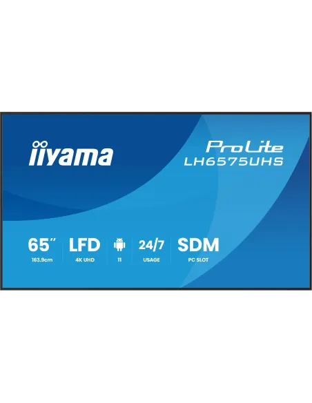 Iiyama LH6575UHS-B2AG 65" LCD Pantalla Interactiva 4K UHD Negra