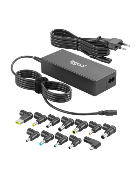 Iggual IGG320198 Cargador de Portátil Universal 90W Negro