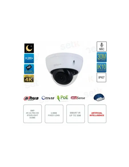 Cámara de Vigilancia Dahua DH-IPC-HDBW2841EP-S-0280B