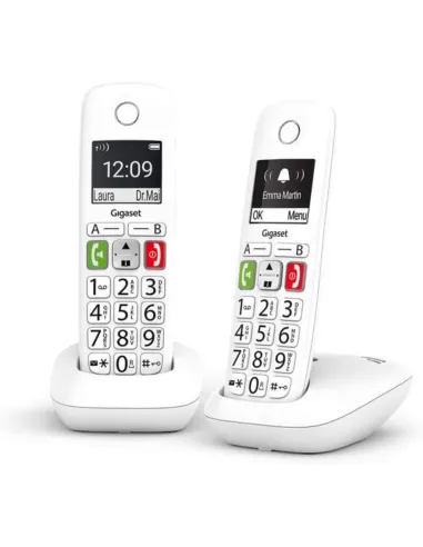 Gigaset E270 DUO Teléfono Inalámbrico Blanco