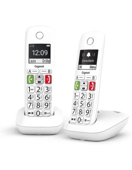 Gigaset E270 DUO Teléfono Inalámbrico Blanco