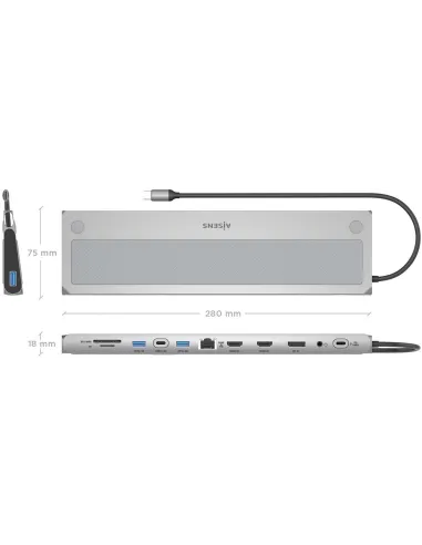 Docking Stations Aisens ASUC-12P020-GR