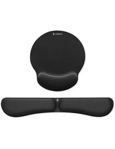 Subblim SUBMP-04E020 Alfombrilla y Reposamuñecas Negra