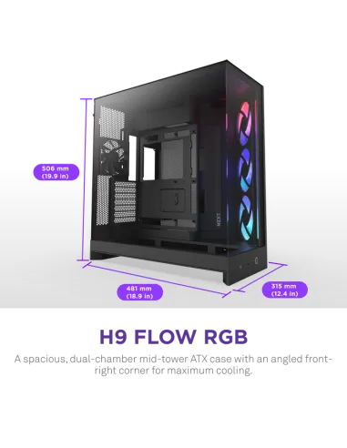Torre NZXT H9 Flow RGB Black