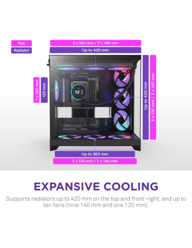 Torre NZXT H9 Flow RGB Black