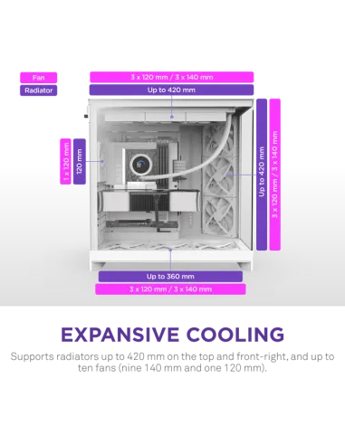 Torre NZXT H9 Flow White