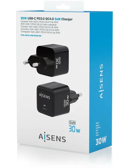 Cargador de Móvil Aisens ASCH-30W1P036-BK