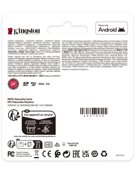Tarjeta de Memoria Kingston SDCS3/1TB