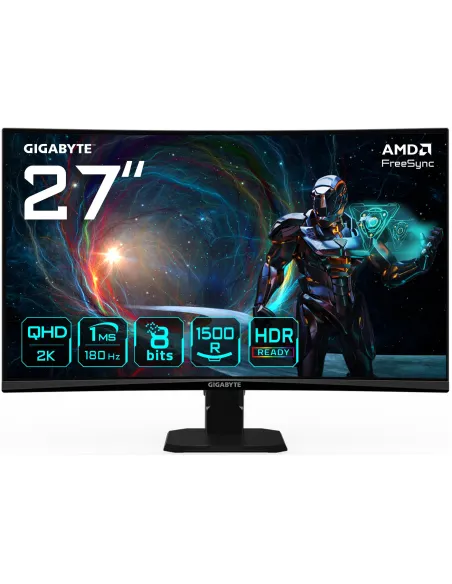 Gigabyte GS27QCA 27" LED VA 2K QHD 180Hz Curvo