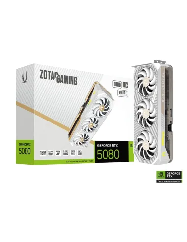 Zotac Gaming GeForce RTX 5080 SOLID OC White Edition 16GB GDDR7 DLSS4