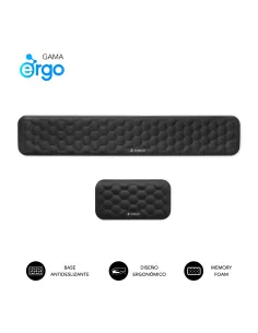 Subblim Pack Ergo Airpadding Black Reposamuñecas para Teclado y Ratón Negro-1401015