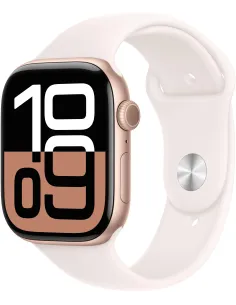 Apple Watch Series 10 GPS Oro Rosa MWWU3QL/A 46mm Caja Aluminio y Correa Deportiva Talla M-L