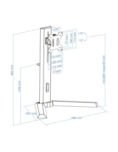 TooQ DB1401TN-B Soporte de Mesa Gaming para Pantalla 17 - 32" Máx 8Kg Negro