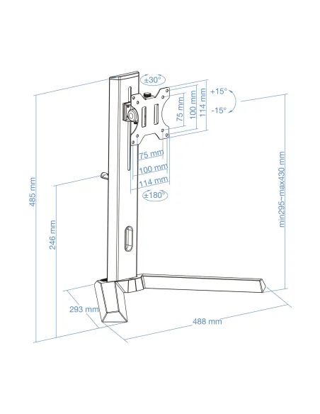 TooQ DB1401TN-B Soporte de Mesa Gaming para Pantalla 17 - 32" Máx 8Kg Negro