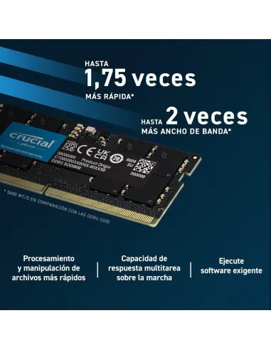 Crucial CT32G56C46S5 DDR5 32GB 5600MHz CL46 Negra