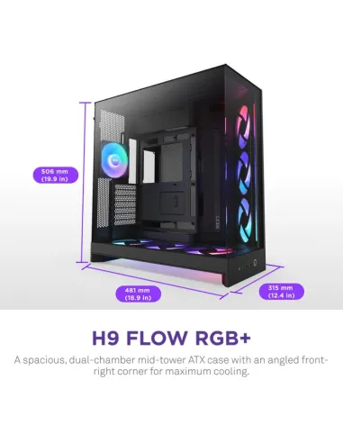 Torre NZXT H9 Flow RGB+ BK