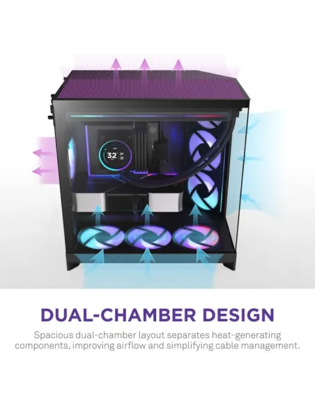 Torre NZXT H9 Flow RGB+ BK